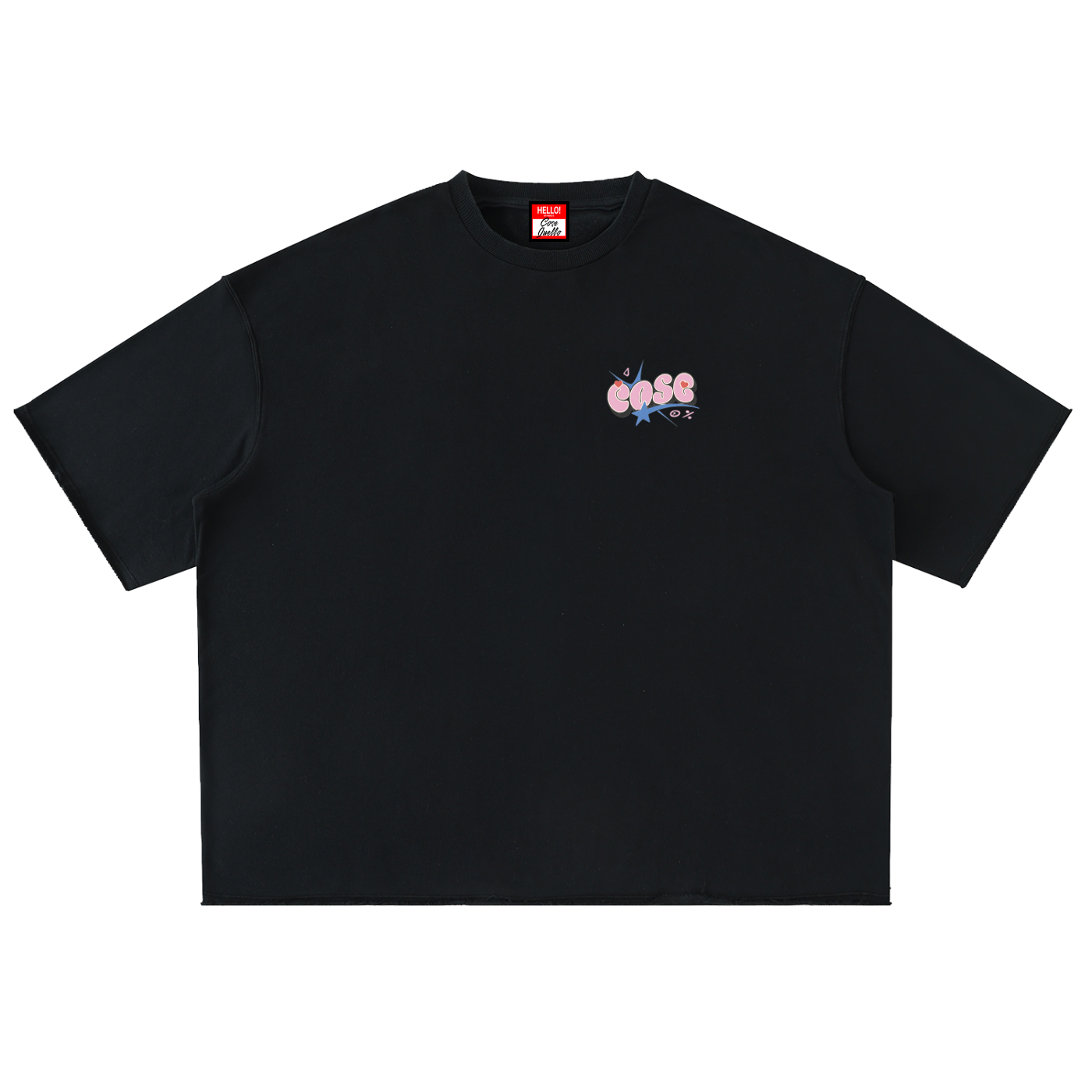 Washed Rolled Hem Half Sleeve T-Shirt