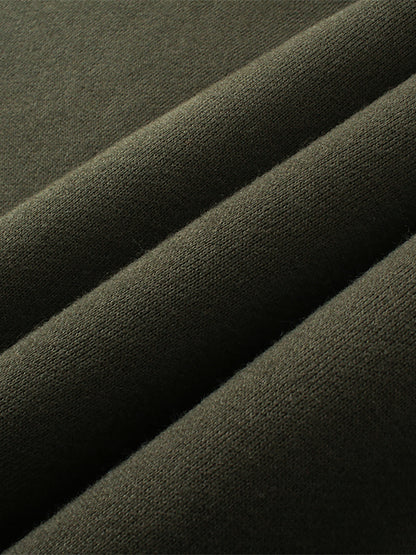 Unisex Solid Color Fleece Straight Leg Pants